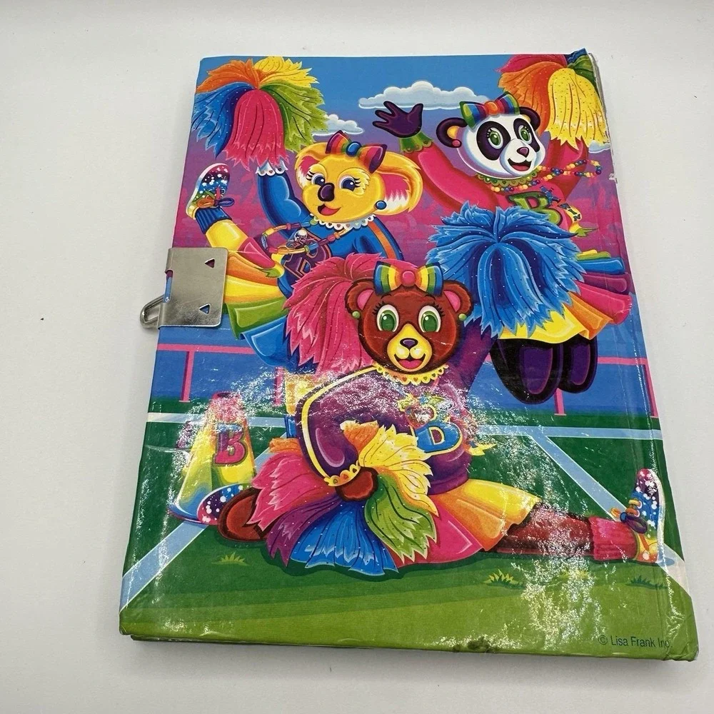 VTG Lisa Frank Cheerleader Bears Diary Journal 90's‎